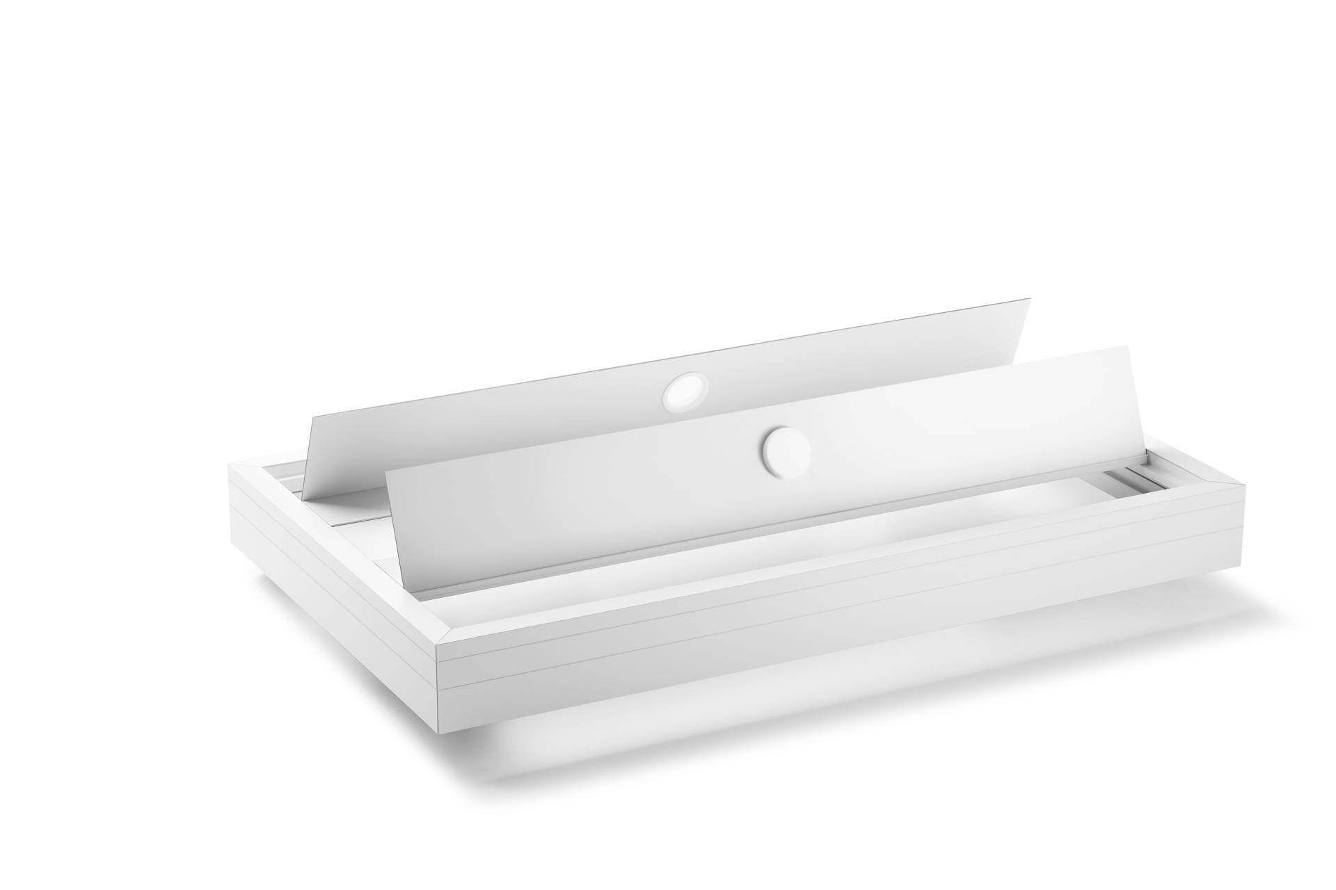 deLUX Aquariumabdeckung aus Aluminium - Flap Klappdeckel - Weiß