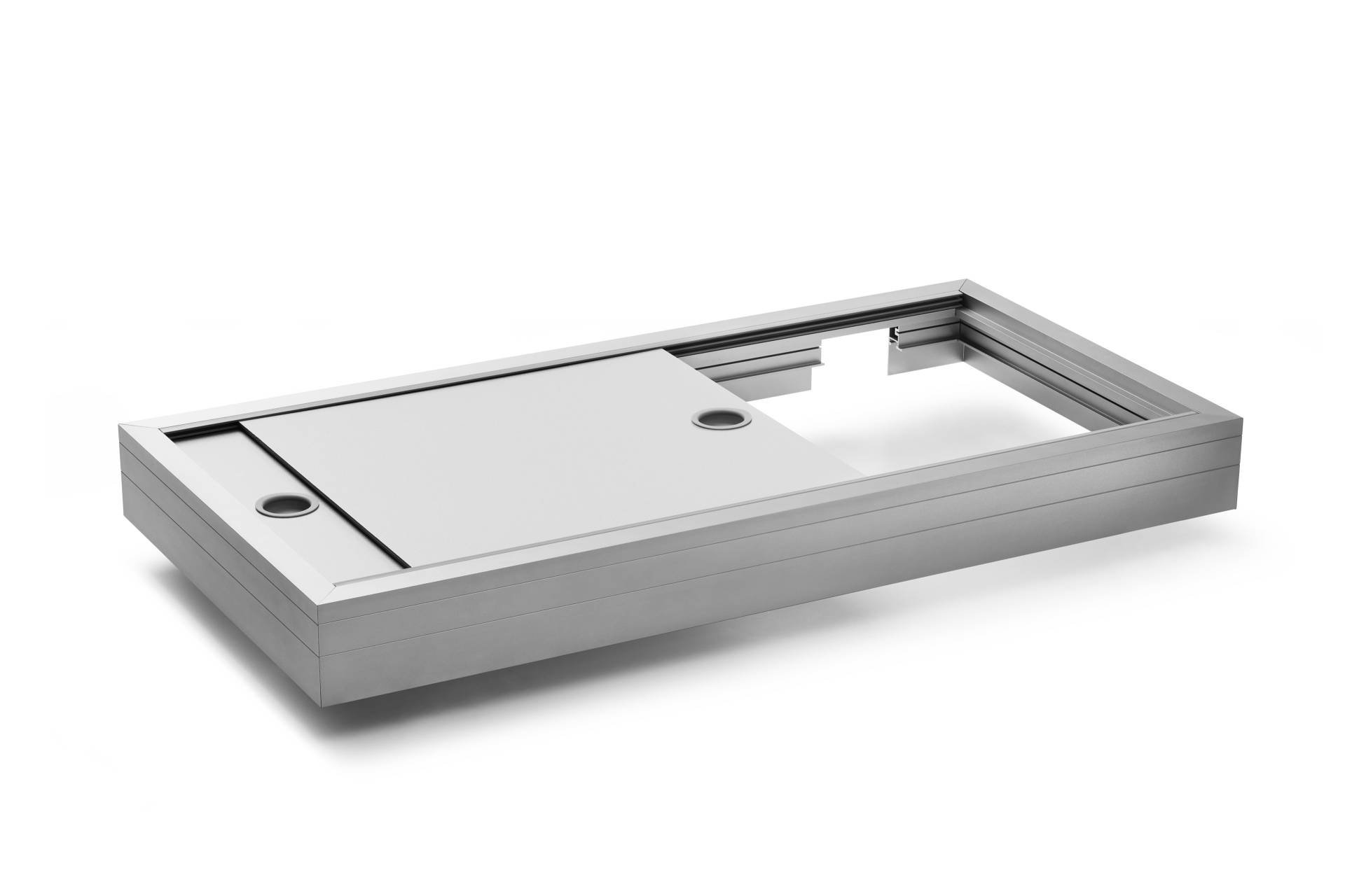 deLUX Aquariumabdeckung aus Aluminium - Slide Schiebedeckel - Titangrau deLUX Aquariumabdeckung aus Aluminium - Slide Schiebedeckel - Titangrau