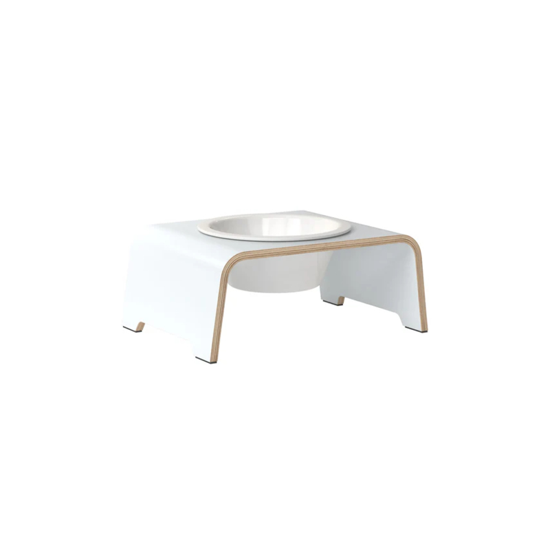dogBar® Single in Weiß M-small Edelstahl