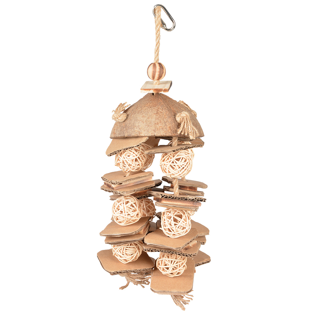 duvo plus - Coconut Jungle Anhänger mit Weidenkugeln & Pappe  -  38 x 15 x 13 cm