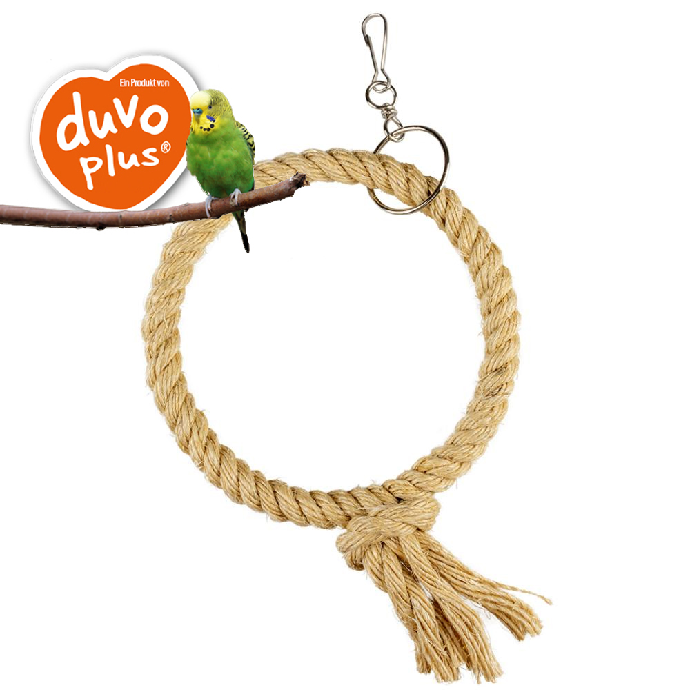 duvo plus - Vogel Spielzeug - Ringseil aus Sisal XS - 36 x 17 x 4 cm