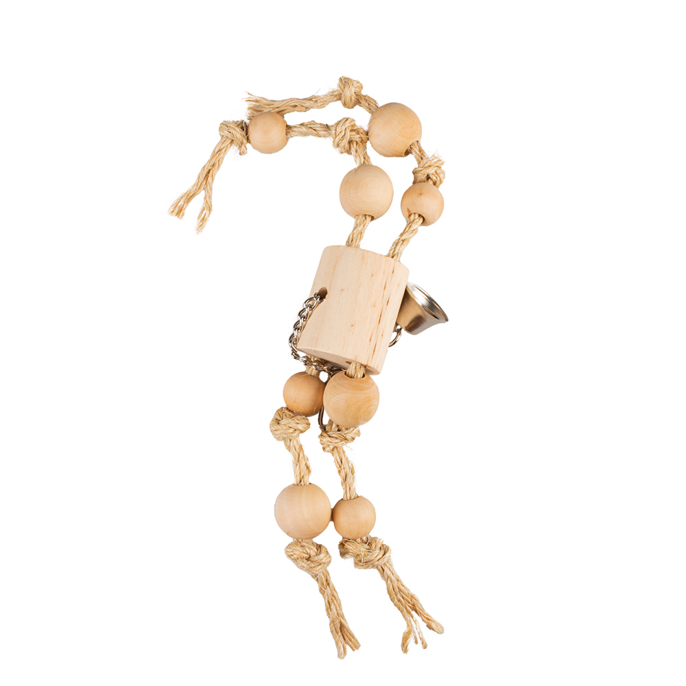 duvo plus - Vogel-Spielzeug mit Sisal & Holzperlen - 30 x 15 x 5 cm