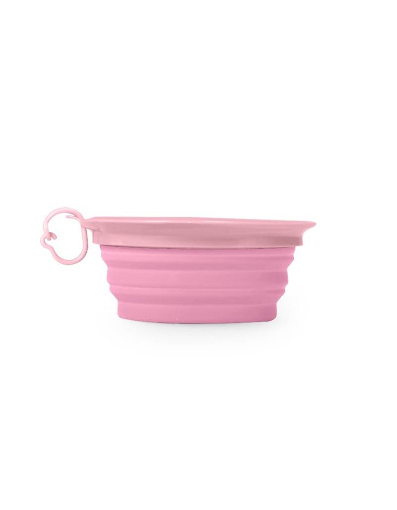faltbarer Reisenapf Leaf Bowl pink
