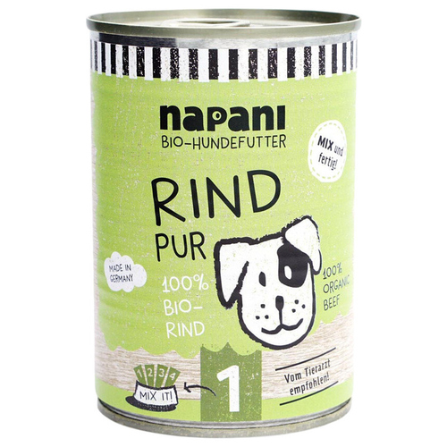napani Bio-Nassfutter Rind pur 400 g