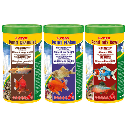 sera Pond Flakes 1000 ml + Pond Mix 1000 ml + Pond Granulat 1000 ml