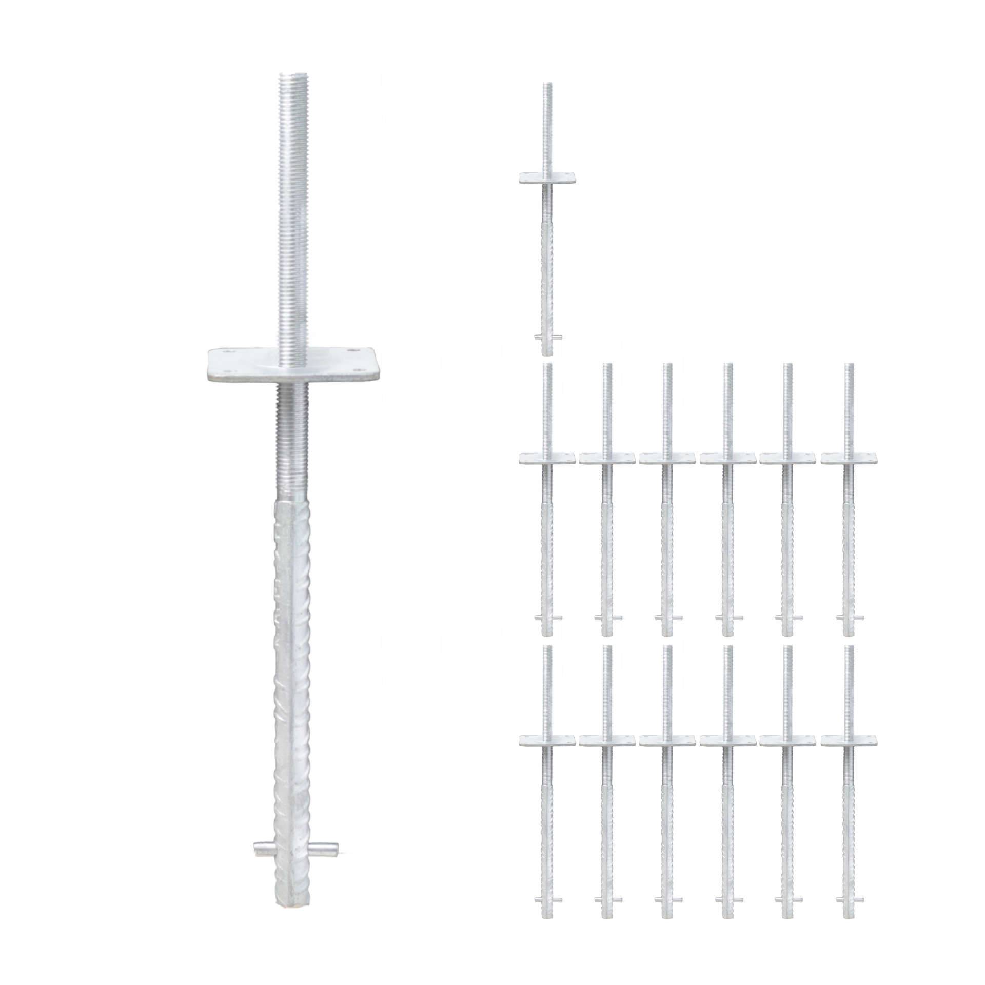 verstellbarer Pfostenträger zum einbetonieren - Betonanker Größe: 100x100x500mm ...
