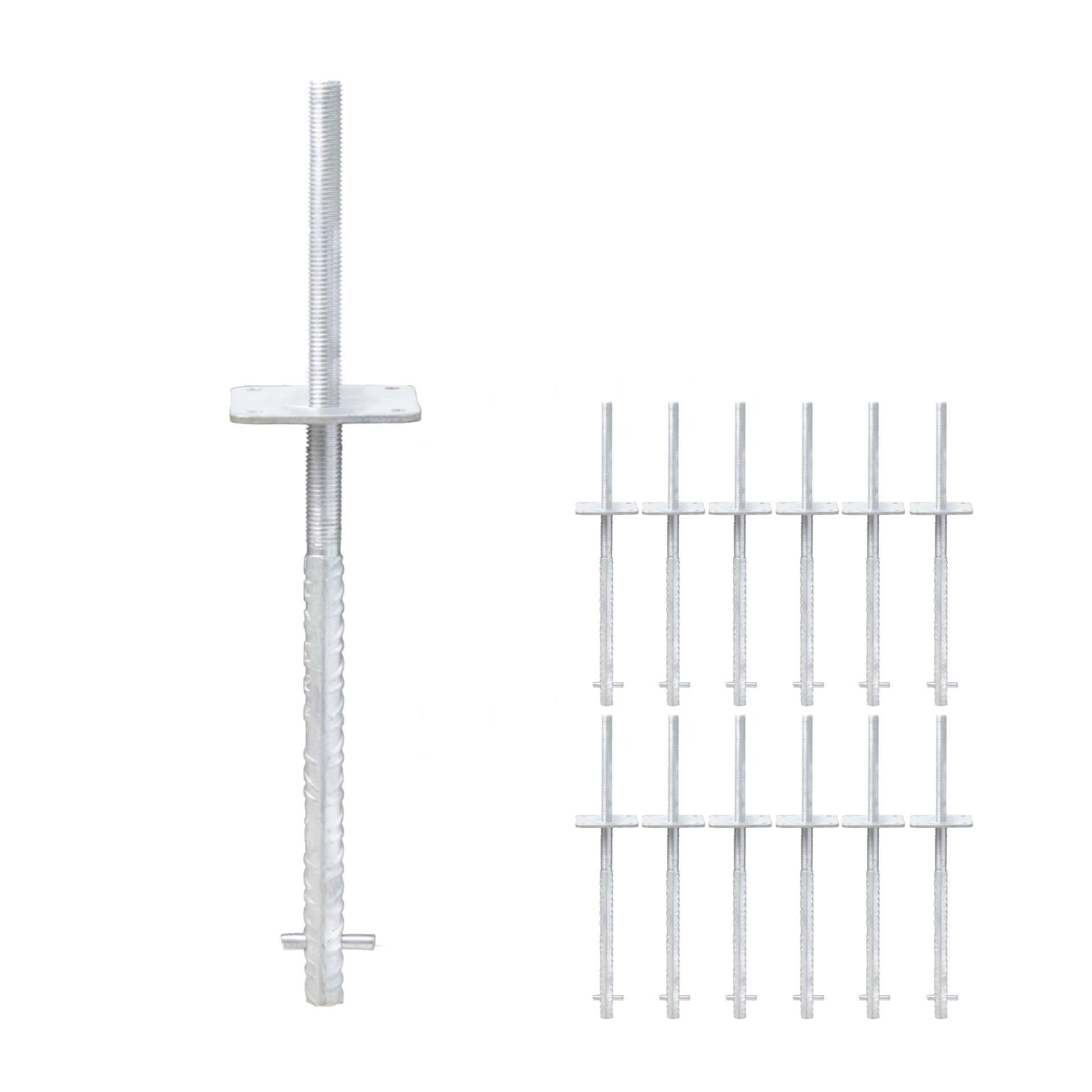 verstellbarer Pfostenträger zum einbetonieren - Betonanker Größe: 100x100x500mm ...