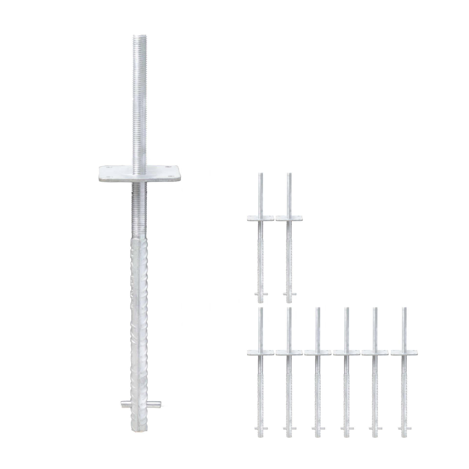 verstellbarer Pfostenträger zum einbetonieren - Betonanker Größe: 100x100x500mm ...