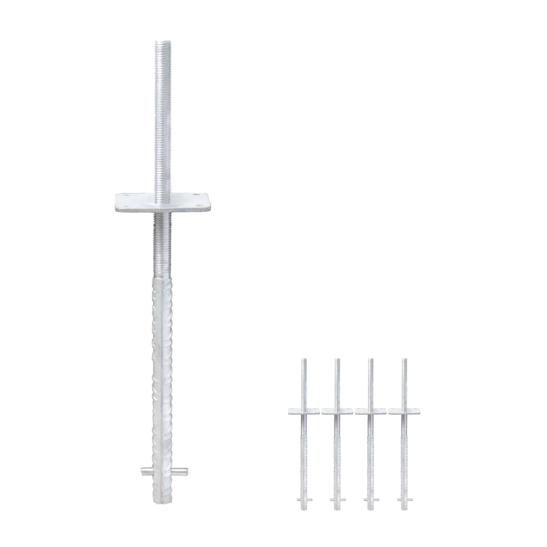 verstellbarer Pfostenträger zum einbetonieren - Betonanker Größe: 100x100x500mm ...