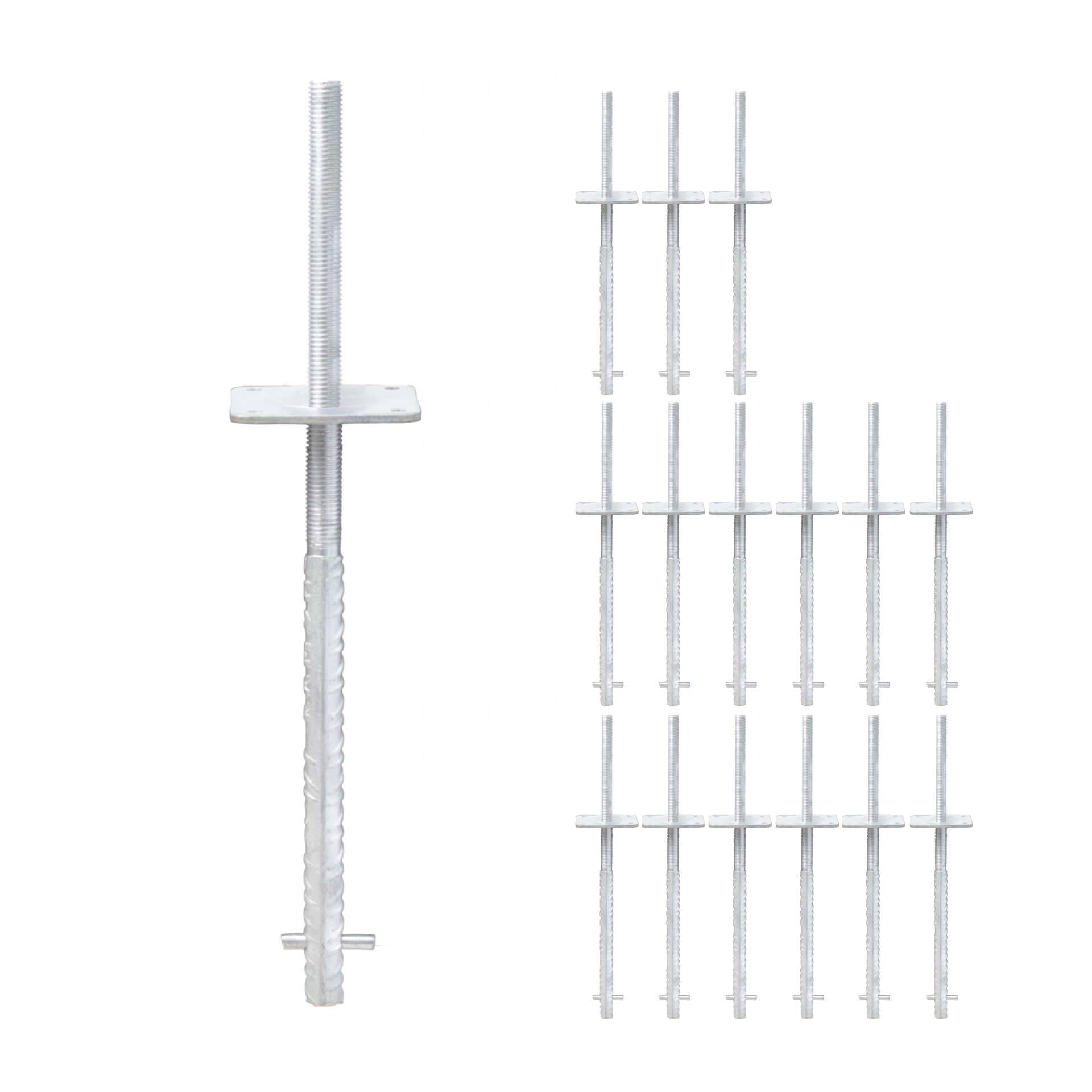 verstellbarer Pfostenträger zum einbetonieren - Betonanker Größe: 100x100x500mm ... verstellbarer Pfostenträger zum einbetonieren - Betonanker Größe: 100x100x500mm ...