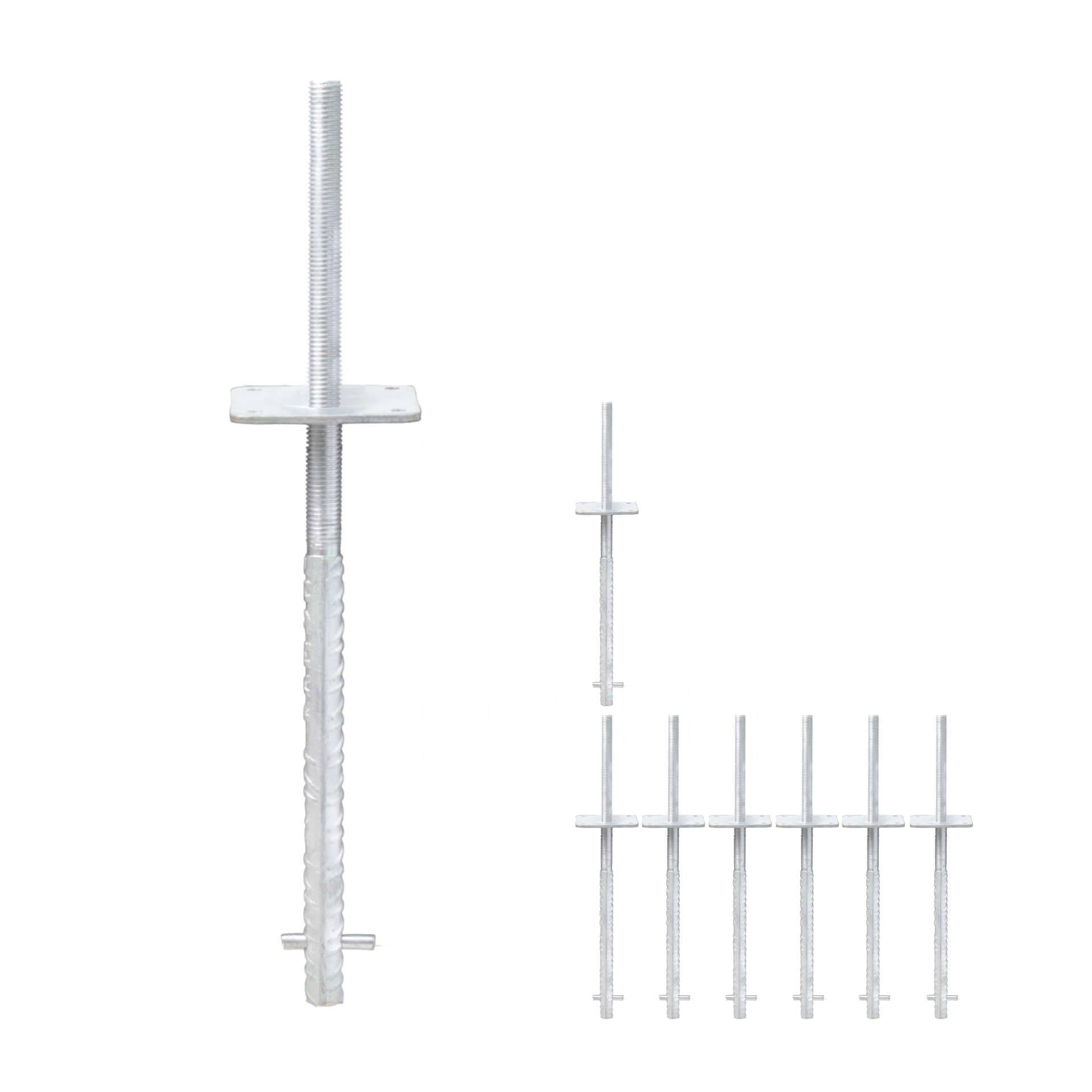 verstellbarer Pfostenträger zum einbetonieren - Betonanker Größe: 100x100x500mm ...