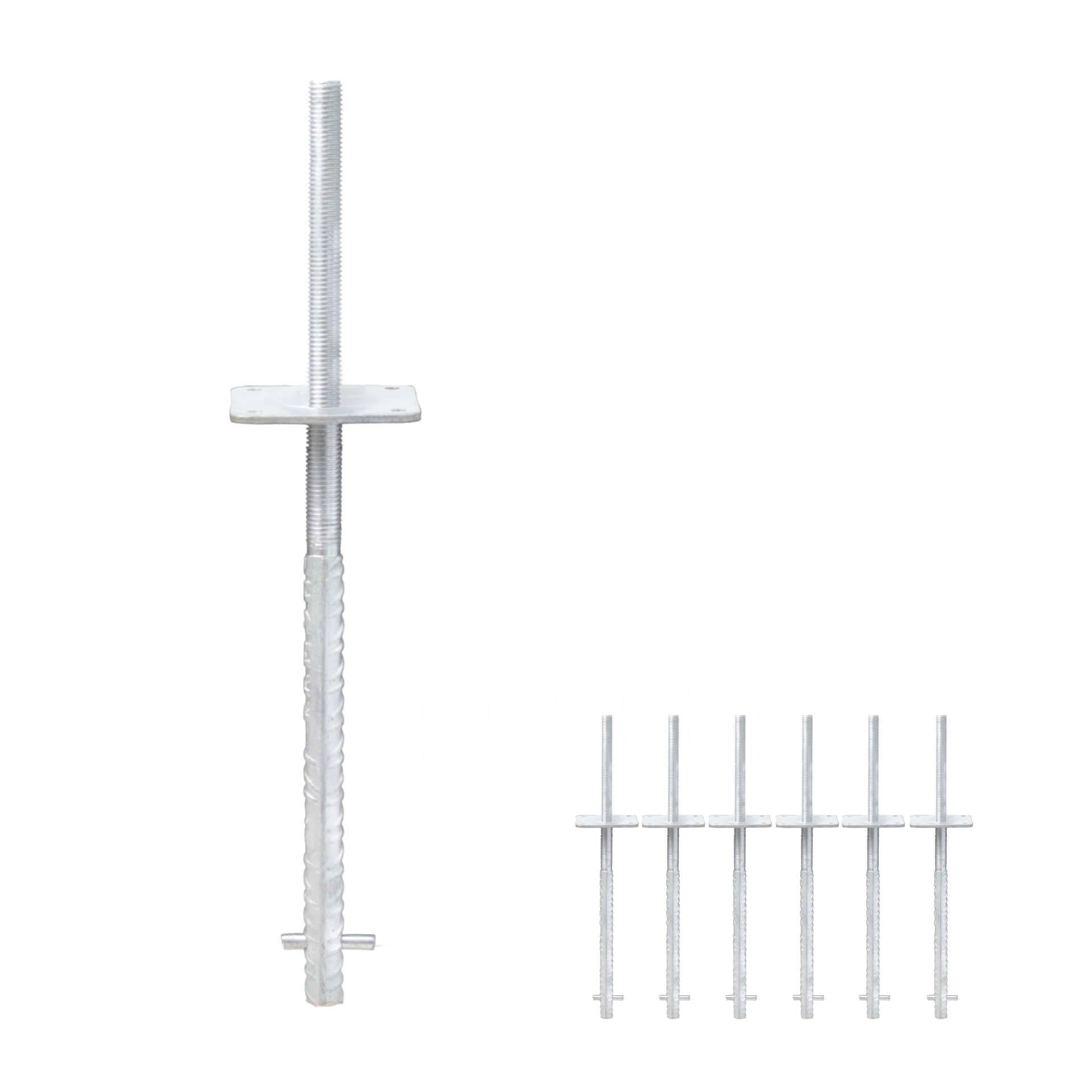 verstellbarer Pfostenträger zum einbetonieren - Betonanker Größe: 100x100x500mm ...
