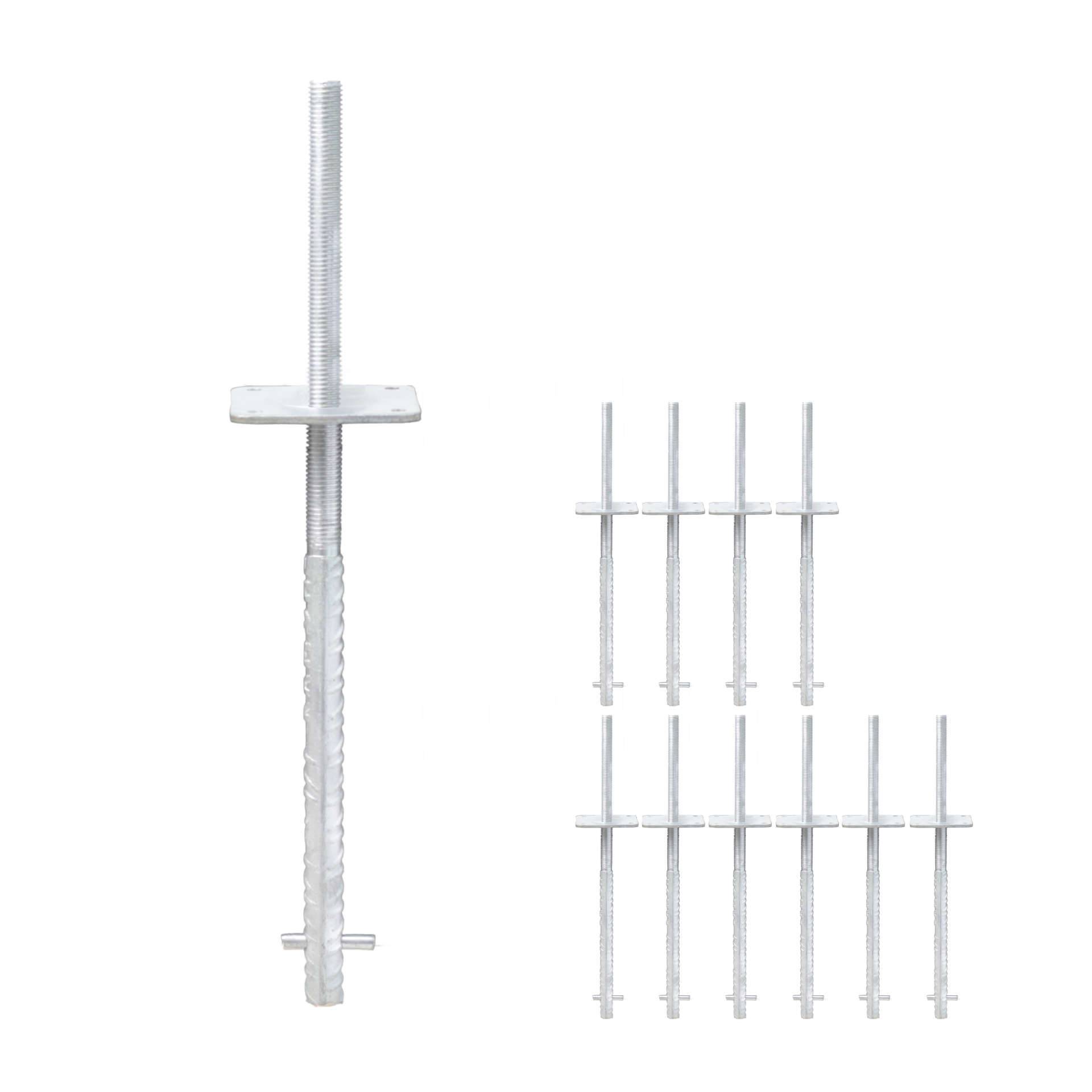 verstellbarer Pfostenträger zum einbetonieren - Betonanker Größe: 100x100x500mm ...