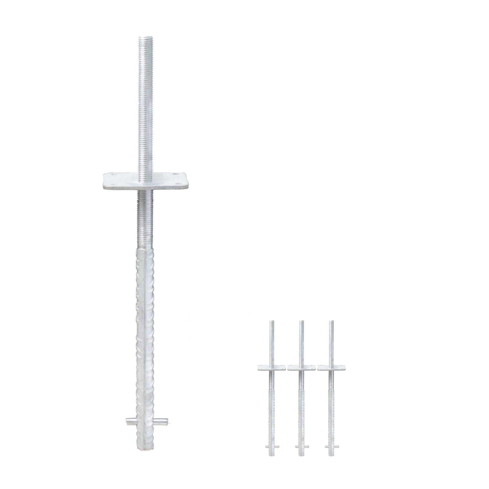 verstellbarer Pfostenträger zum einbetonieren - Betonanker Größe: 100x100x500mm ...