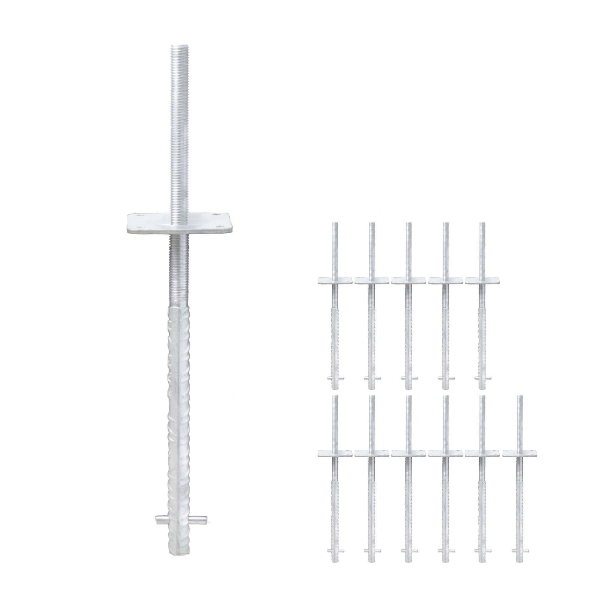verstellbarer Pfostenträger zum einbetonieren - Betonanker Größe: 100x100x500mm ...