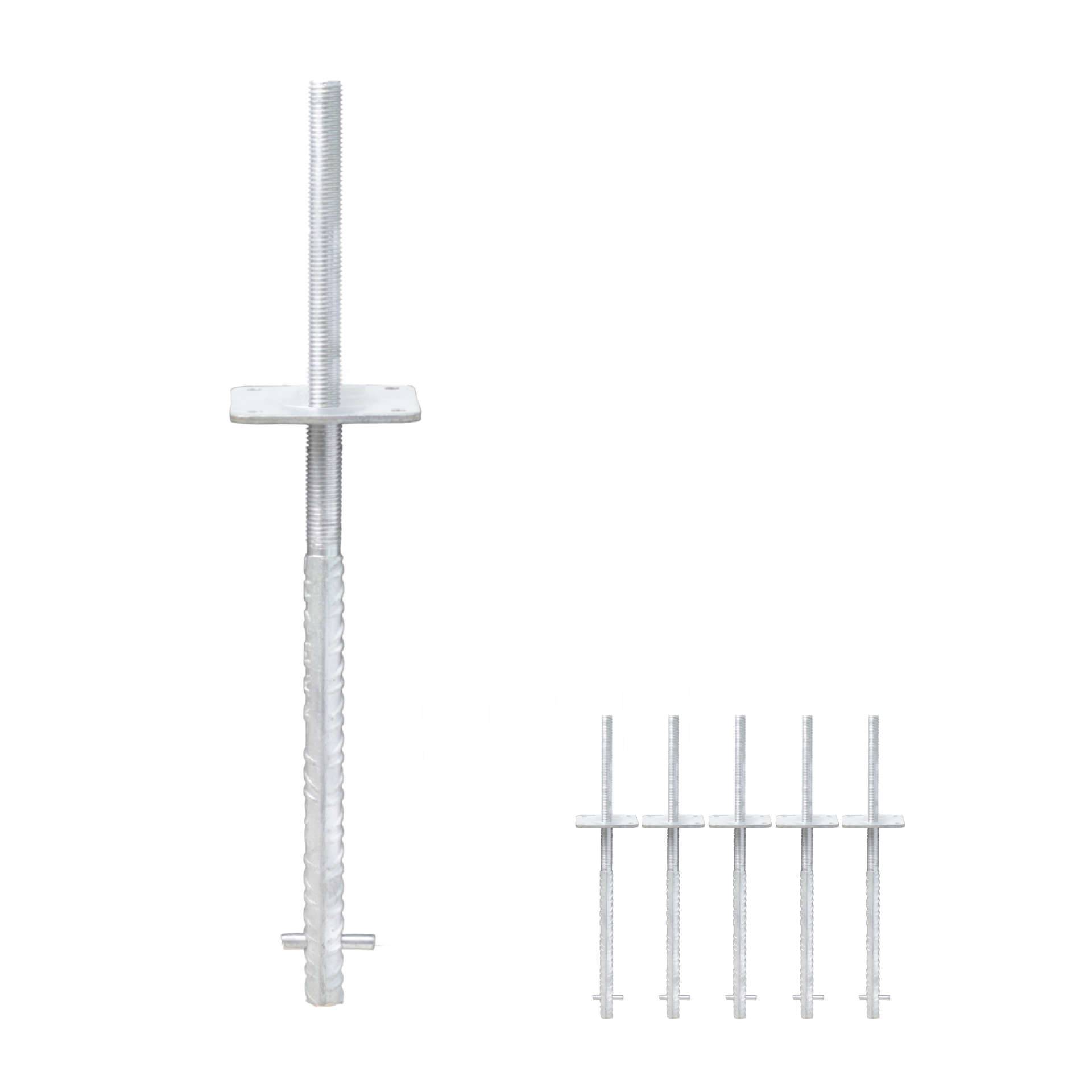 verstellbarer Pfostenträger zum einbetonieren - Betonanker Größe: 100x100x500mm ...