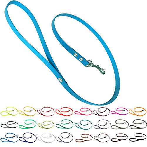 bio-leine Führleine Hundeleine mit Handschlaufe aus Biothane, 19mm breit, schmutz- und wasserabweisend, Leine für Hunde, 1,75 m Babyblau bio-leine Führleine Hundeleine mit Handschlaufe aus Biothane, 19mm breit, schmutz- und wasserabweisend, Leine für Hunde, 1,75 m Babyblau von bio-leine
