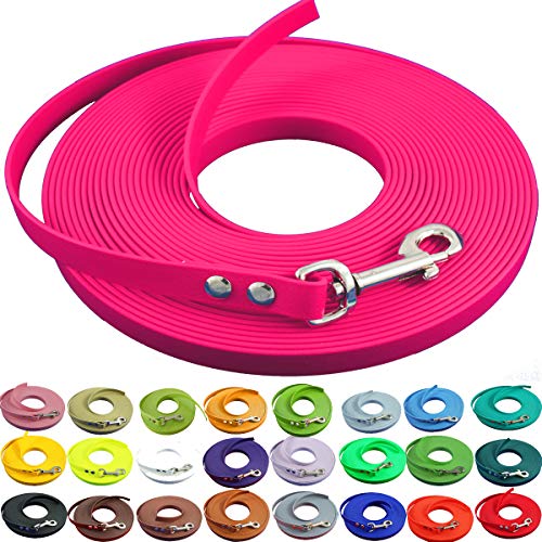 bio-leine Schleppleine 12mm aus Biothane - 10,0 m in Magenta I Hundeleine ohne Handschlaufe für kleine und große Hunde - Wasserabweisende Leine von bio-leine