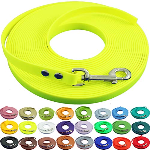 bio-leine Schleppleine 12mm aus Biothane - 20,0 m in Neongelb I Hundeleine ohne Handschlaufe für kleine und große Hunde - Wasserabweisende Leine bio-leine Schleppleine 12mm aus Biothane - 20,0 m in Neongelb I Hundeleine ohne Handschlaufe für kleine und große Hunde - Wasserabweisende Leine von bio-leine