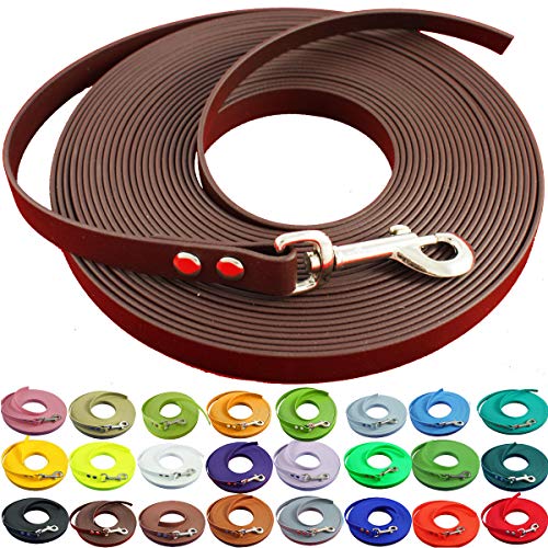bio-leine leichte 9mm Biothane Schleppleine ohne Handschlaufe - 3 bis 25m I für kleine Hunde, 5m in Dunkelbraun I schmutzabweisende & Wasserabweisende Hundeleine Leine bio-leine leichte 9mm Biothane Schleppleine ohne Handschlaufe - 3 bis 25m I für kleine Hunde, 5m in Dunkelbraun I schmutzabweisende & Wasserabweisende Hundeleine Leine von bio-leine