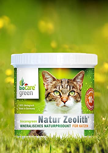 biocaregreen Natur Zeolith Nahrungsergänzung speziell für Katzen| Garantierte Vermahlung auf 10μm | 100% ökologisch von biocaregreen