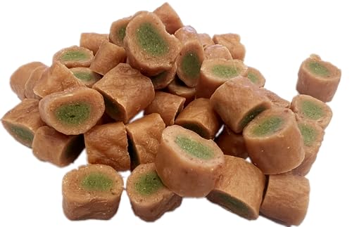 BIAZOO Lachssnacks, gefüllt mit Spinat, 500 g, Snack für alle Rassen, hoch verdaulich und mit hohem Proteingehalt von biozoo
