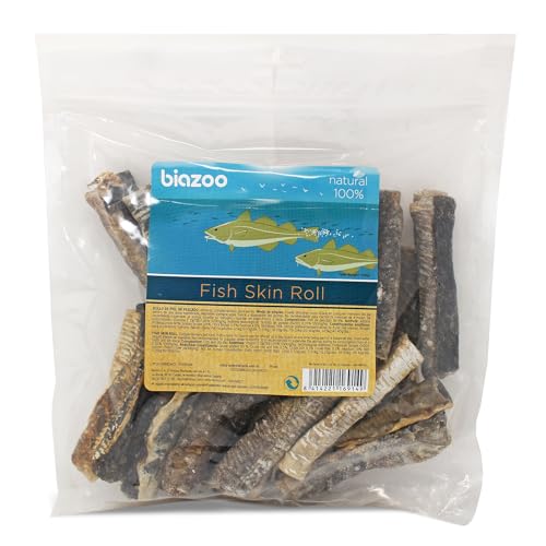 Biazoo Fischfellrolle, 500 g, Snacks für Hunde, geeignet für alle Rassen und Größen, hoher Proteingehalt Biazoo Fischfellrolle, 500 g, Snacks für Hunde, geeignet für alle Rassen und Größen, hoher Proteingehalt von biozoo