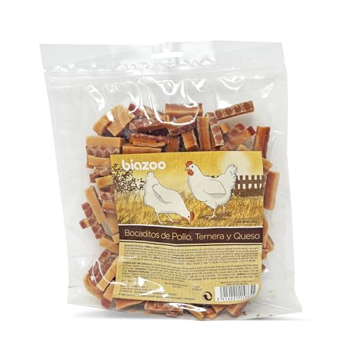 Biazoo Snacks für Hunde von Huhn, Rindfleisch und Käse, 500 g von biozoo