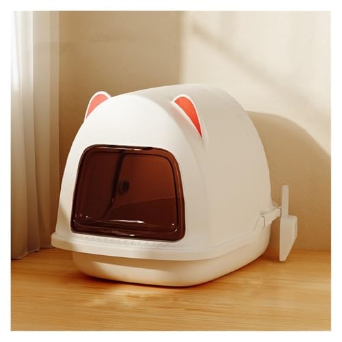 Katzentoilette, Extra große geschlossene Katzentoilette mit Schaufel und Geruchskontrolle Katzentoilette(White) von birene
