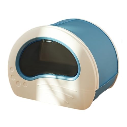 Katzentoilette, Geschlossene Katzentoilette, groß, spritzwassergeschützt, mit Schaufel und Schublade Katzentoilette(Blue) von birene