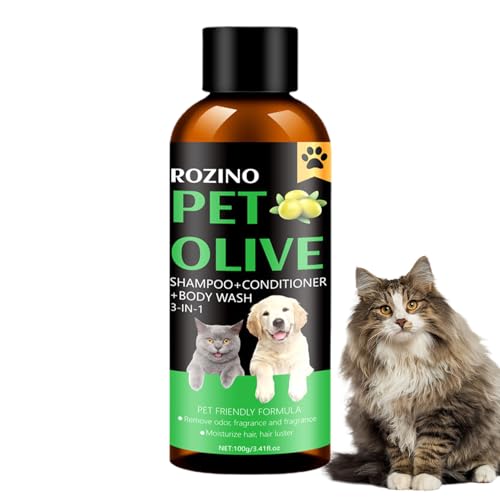 3 in 1 Hundeshampoo,Geruchsbeseitigendes Hundeshampoo | Langlebige Hundesprays, Pflegemittel zur Reinigung, Pflege und Befeuchtung von Hunden, 100 g Biteatey von biteatey