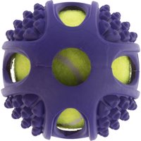 Hundespielzeug Gummi-Tennis-Ball 2in1 - 2 Stück (Ø 6 cm) von bitiba