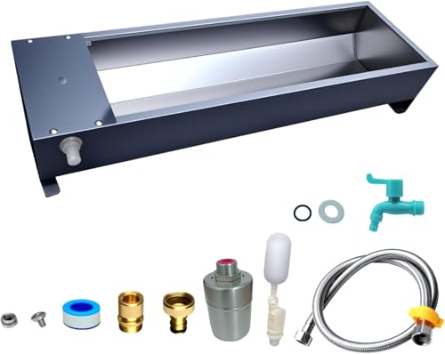 Automatischer Wasserspender für Hunde, automatische Hundebewässerung für drinnen und draußen, Edelstahl-Wassernapf, Futterspender für Nutztiere, Haustiere, Huhn, Hundenapfspender, passend für 1,9 cm Automatischer Wasserspender für Hunde, automatische Hundebewässerung für drinnen und draußen, Edelstahl-Wassernapf, Futterspender für Nutztiere, Haustiere, Huhn, Hundenapfspender, passend für 1,9 cm von biubiusot