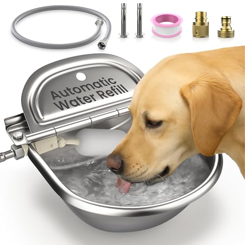 Automatischer Tier-Trinkwassernapf, 304 Edelstahl Bewässerungsbehälter für Hund Pferd Ziege Schwein Kuh von bkhdesign