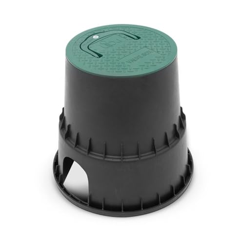 blizz-z Ventilbox rund ohne Kugelhahn | Ventilkasten, Verteilerkasten mit Deckel für Gartenbewässerung (Ø33,6 cm, H 26,1 cm, rund) von blizz-z
