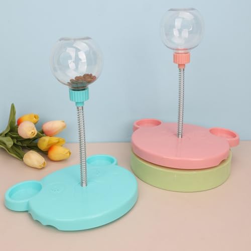 Wackeliges Hundespielzeugspielzeug und austritt behandelt Futterball Für Hunde, interaktiver Katzenfuttertüter, Lebensmittelspender für kleine Hunde Katzen Verfolgungsjagd und Bewegung (Blau) von blodfune