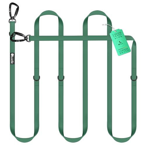 BLUZELLE Wasserfeste Hundeleine 3m, Wetterfestes PVC & 2 Starke 360° Aluminium Karabiner-Haken, Verstellbare Doppelleine für 2 Hunde, Freihand-Leine zum Umhängen, Schmutzabweisend, Farbe:Grün BLUZELLE Wasserfeste Hundeleine 3m, Wetterfestes PVC & 2 Starke 360° Aluminium Karabiner-Haken, Verstellbare Doppelleine für 2 Hunde, Freihand-Leine zum Umhängen, Schmutzabweisend, Farbe:Grün von bluzelle