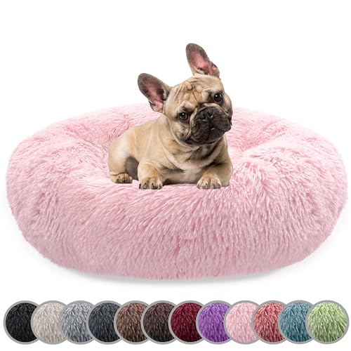 bluzelle Hundebett für Mittelgroße Hunde, 70cm Hundekissen Rund Donut Kissen Hundekorb Flauschig Plüsch, Ergonomisch Bezug Waschbar rutschfest Weich Kunstfell, Farbe:Hell-Rosa bluzelle Hundebett für Mittelgroße Hunde, 70cm Hundekissen Rund Donut Kissen Hundekorb Flauschig Plüsch, Ergonomisch Bezug Waschbar rutschfest Weich Kunstfell, Farbe:Hell-Rosa von bluzelle