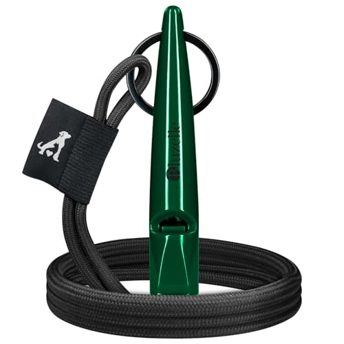 bluzelle Recall 5800 Profi Hundepfeife mit Band für Hundetraining, Pfeife aus BPA-freiem Kunststoff, Einstellbares Umhängeband aus Polyester, Genormte Frequenz 5800Hz, Hund Rückruf, Farbe:Oliv Grün von bluzelle