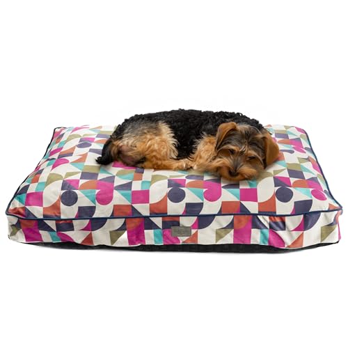 Bo & Flash Design Hundekissen für mittelgroße Hunde – Trendige Liegematte Madison – Waschbar und ohne Schadstoffe – Liegekissen Flach mit Anti-Rutsch-Beschichtung – L 70 X 100 X 10 cm – Michaela von bo&flash