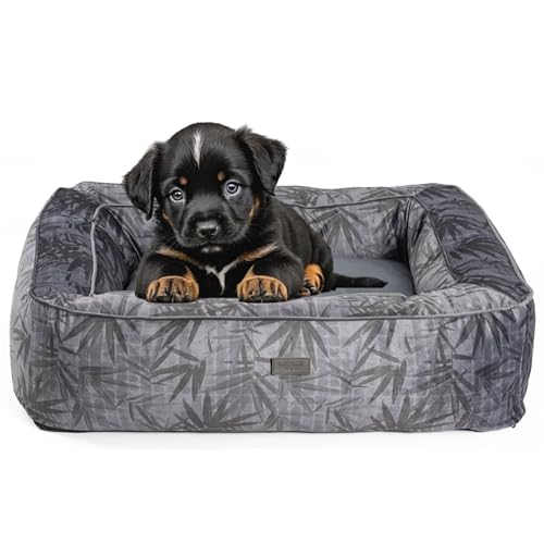 bo&flash Kuscheliges Hundebett Boise "Ilse" - M - Hundesofa für Kleine & Große Hunde - Design Waschbar - Gelenkschonend Mit Anti-Rutsch-Beschichtung von bo&flash