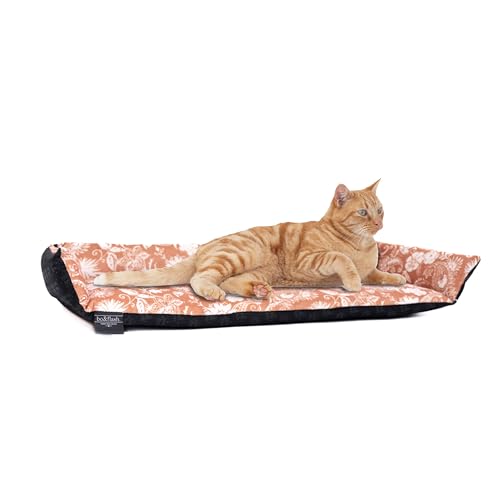 bo&flash Kuscheliges Katzenbett San Francisco für die Fensterbank – Trendiger Katzen Liegeplatz Waschbar und rutschfest – Katzenkissen mit hochklappbaren Seitenteilen – 62 × 27 × 10 cm – Emmelie von bo&flash