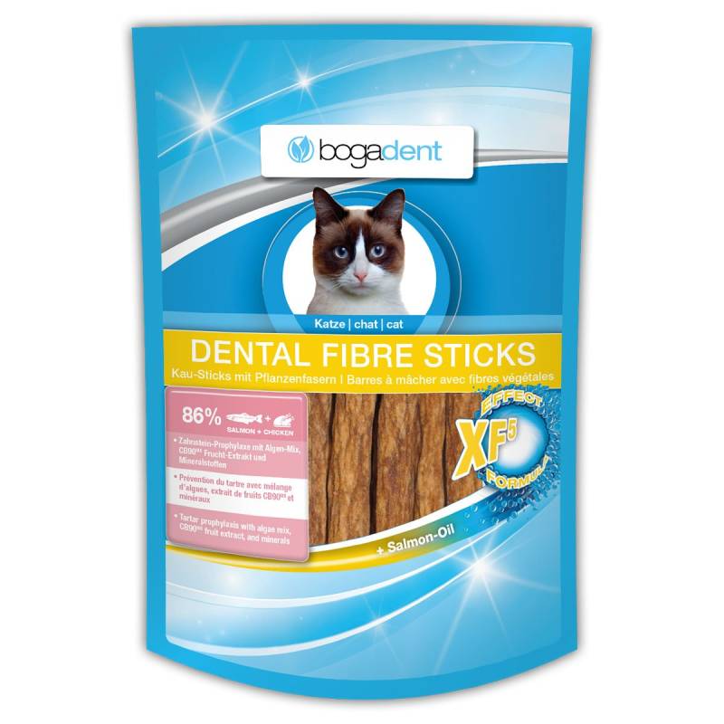 bogadent DENTAL FIBRE STICKS Lachs Katze 3x50g von bogadent