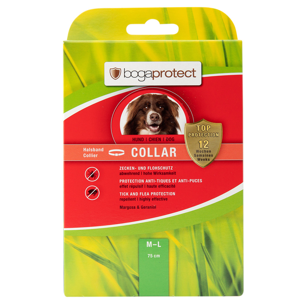 bogaprotect® Hunde-Schutzhalsband Collar, Gr. M-L 75 cm, Länge: ca. 75 cm, Halsumfang: ca. 50 - 65 cm von bogaprotect