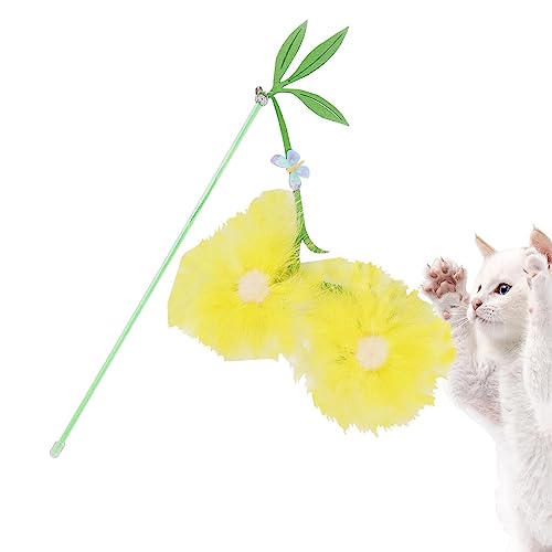 boiler Katzen-Teaser-Spielzeug,Niedlicher Blumenglocken-Katzenstab | Katzenspielzeug, umweltfreundlich, weiches Haustierspielzeug für Zuhause, Katzencafé, Veterinärkrankenhaus, Tierhandlung von boiler