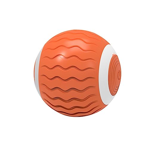 boiler Selbstbewegendes Katzenballspielzeug,Elektrischer, Sich selbst bewegender Katzenball - 360° automatisch drehbarer, wiederaufladbarer, pfotenfreundlicher Silikonball für den Außenbereich von boiler
