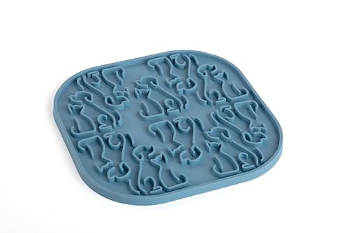 bonameco Schleckmatte - Leckmatte für Hunde & Katzen, unterstützt gesunde Verdauung, Anti-Rutsch-Design & leicht zu reinigen - Slow Feeder (Large, Blau) von bonameco
