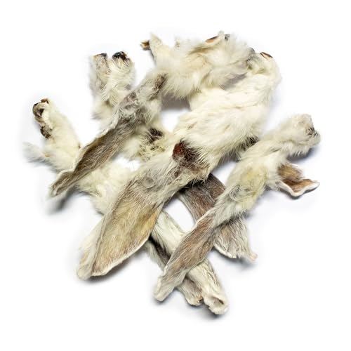 Bontoy 20 Kaninchenohren mit Fell ca. 400g Natürlicher Kausnack I als Snack oder Belohnung für Ihren Hund I Kauspass I Leckerli I von bontoy