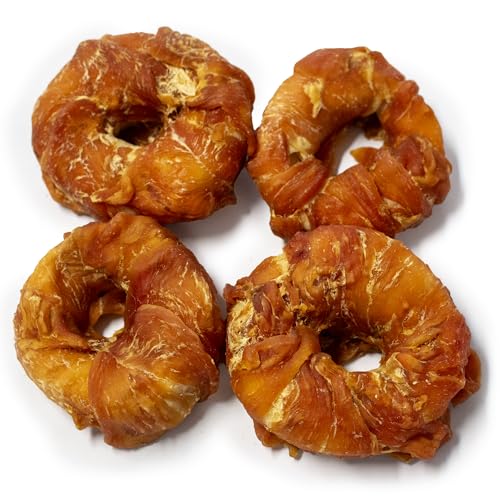 Bontoy 4 Donuts aus Rinderhaut ummantelt mit Hühnchenflesich Größe S I ca. 200g I Kauspass für den Hund I Leckerli I Belohnung Bontoy 4 Donuts aus Rinderhaut ummantelt mit Hühnchenflesich Größe S I ca. 200g I Kauspass für den Hund I Leckerli I Belohnung von bontoy