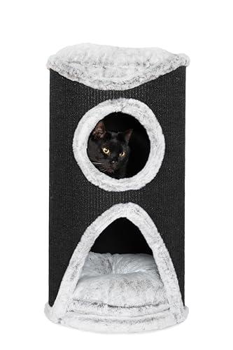 Bontoy Katzenturm Mukki grau I mit 2 Höhlen I große Liegefläche I 75 cm höhe I Stabiler Stand I mit Sisalmatte umwickelt I Kissen herausnehmbar Bontoy Katzenturm Mukki grau I mit 2 Höhlen I große Liegefläche I 75 cm höhe I Stabiler Stand I mit Sisalmatte umwickelt I Kissen herausnehmbar von bontoy